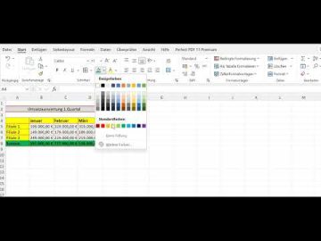 Teil 29 F&uuml;llfarbe bzw muster in Excel zuweisen