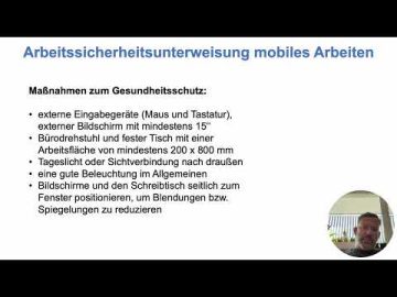 Arbeitssicherheitsunterweisung mobiles Arbeiten
