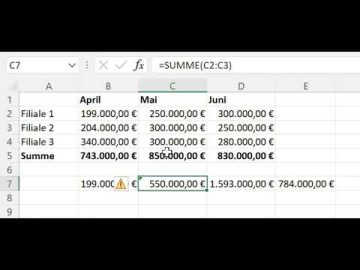 Video 22 Formeln bearbeiten in Excel